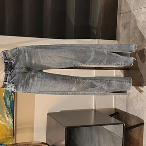 Pistola high rise slit hem jeans size 28